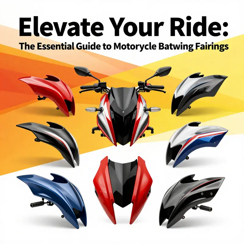 Diverse designs of motorcycle batwing fairings highlighting their aesthetic appeal.