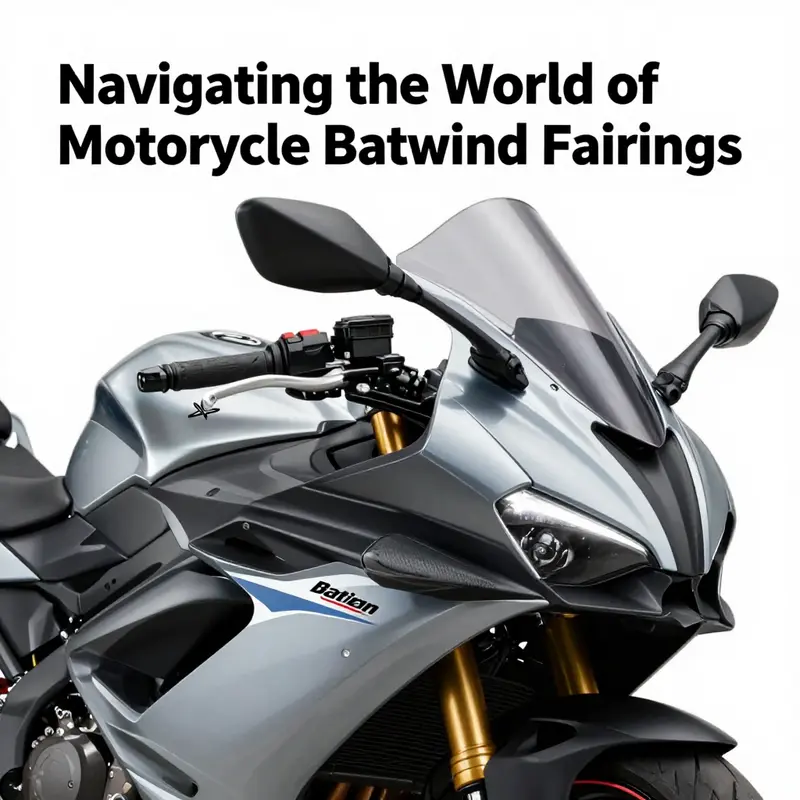 Close-up of a motorcycle batwing fairing illustrating its aerodynamic features.