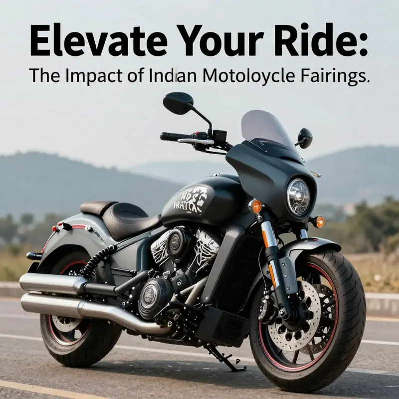 The aerodynamic design of Indian motorcycle fairings enhances performance and visual appeal.
