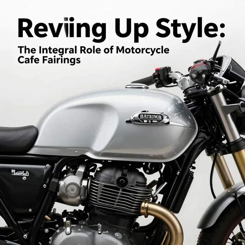 The elegant design of a motorcycle cafe racer fairing highlights its retro charm and minimalist style.