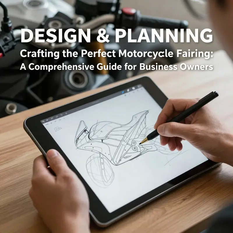 Initial design phase for crafting a motorcycle fairing.
