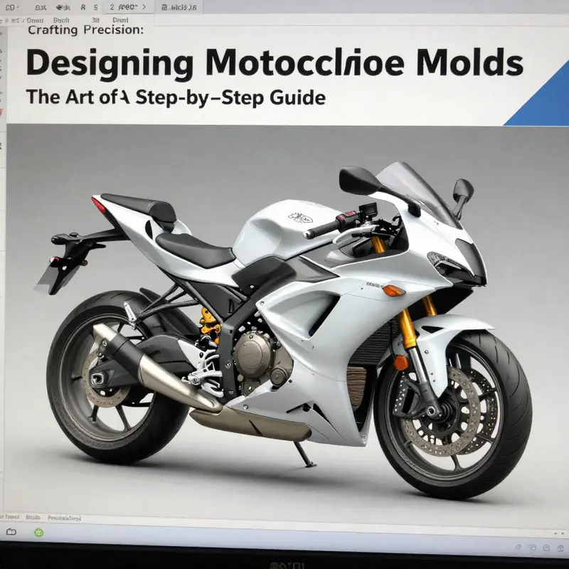 A CAD model representing the intricate design of motorcycle fairing molds, focusing on aerodynamics and precision.