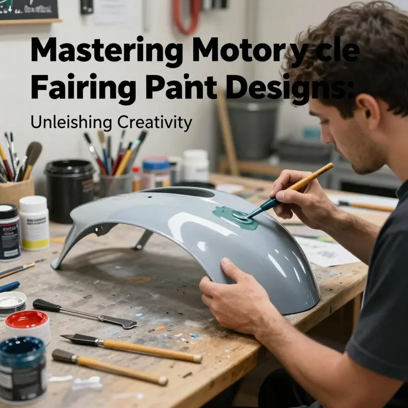 An intricate airbrushed eagle with flames on a motorcycle fairing exemplifying artistic creativity.