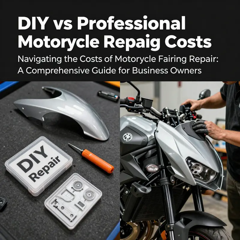 Different damages on motorcycle fairings highlight the importance of understanding repair costs.