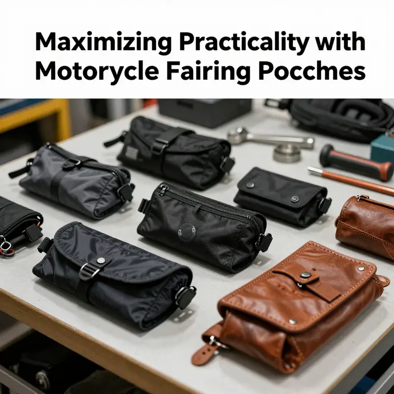 Integration of a fairing pouch in a Harley-Davidson motorcycle, highlighting design aesthetics.