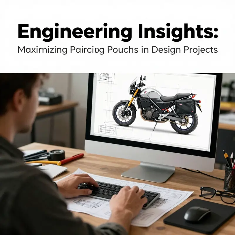 Integration of a fairing pouch in a Harley-Davidson motorcycle, highlighting design aesthetics.