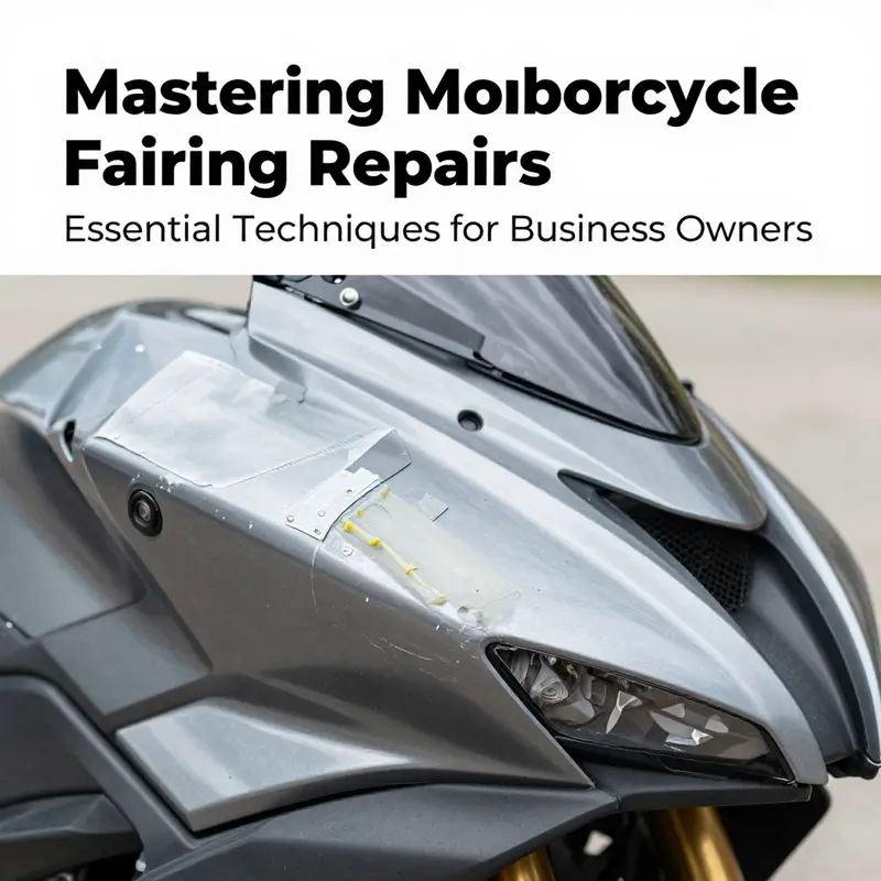 A technician skillfully applying plastic welding to repair a cracked motorcycle fairing.