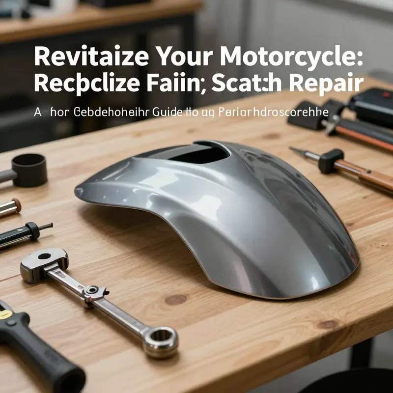 Applying toothpaste to polish minor scratches on a motorcycle fairing.