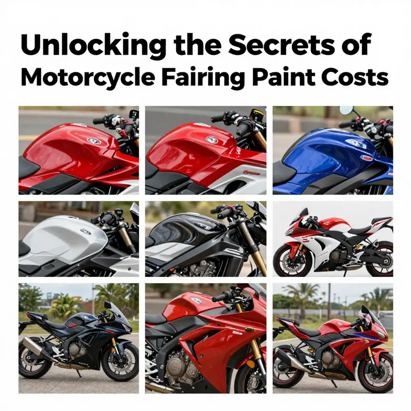 Cost breakdown of various motorcycle fairing paint options.
