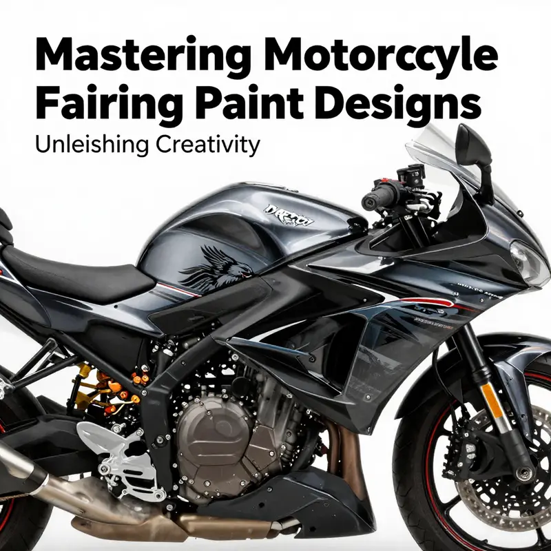 An intricate airbrushed eagle with flames on a motorcycle fairing exemplifying artistic creativity.