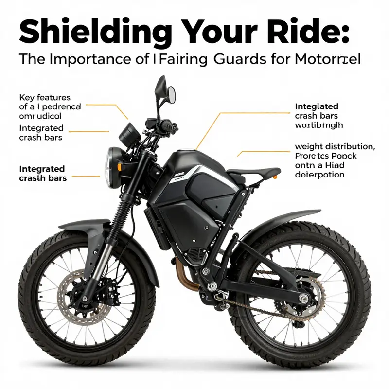A motorcycle fairing guard effectively protects the bodywork from impacts and road debris.