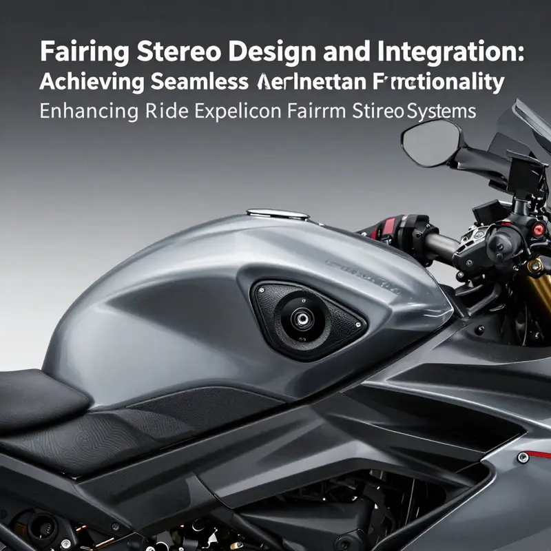 The seamless integration of a fairing stereo system enhancing the motorcycle’s aesthetic appeal.
