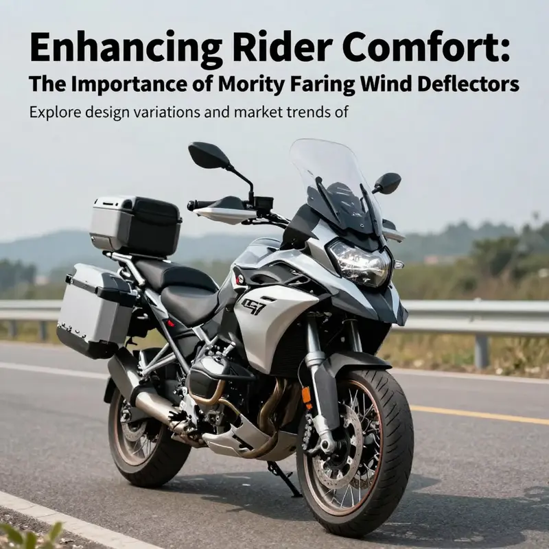 A scenic image of a touring motorcycle with fairing wind deflectors, highlighting their impact on rider comfort.