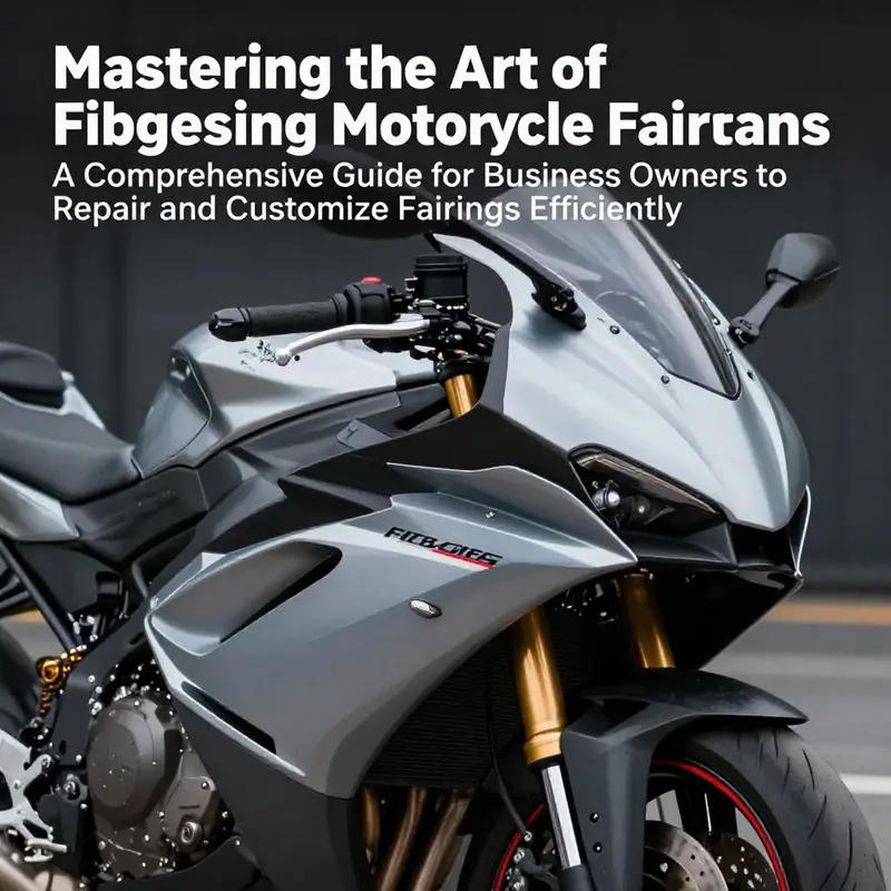 A motorcycle highlighting expertly fiberglassed fairings for aesthetic and performance improvements.