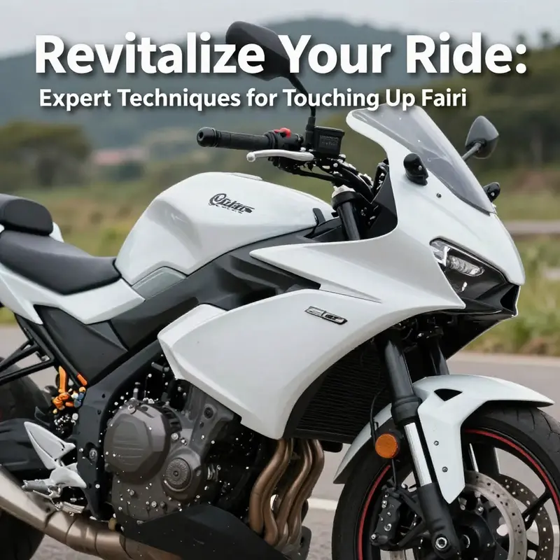 A pristine motorcycle with well-maintained fairings in an attractive outdoor setting.