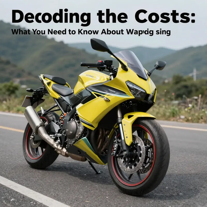 Motorcycle wrapped in high-quality materials, captured on a scenic road.