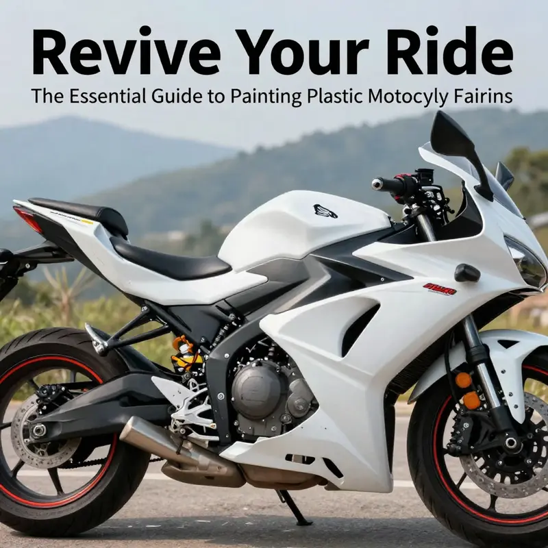 A vividly painted motorcycle with intact plastic fairings, emphasizing quality workmanship.