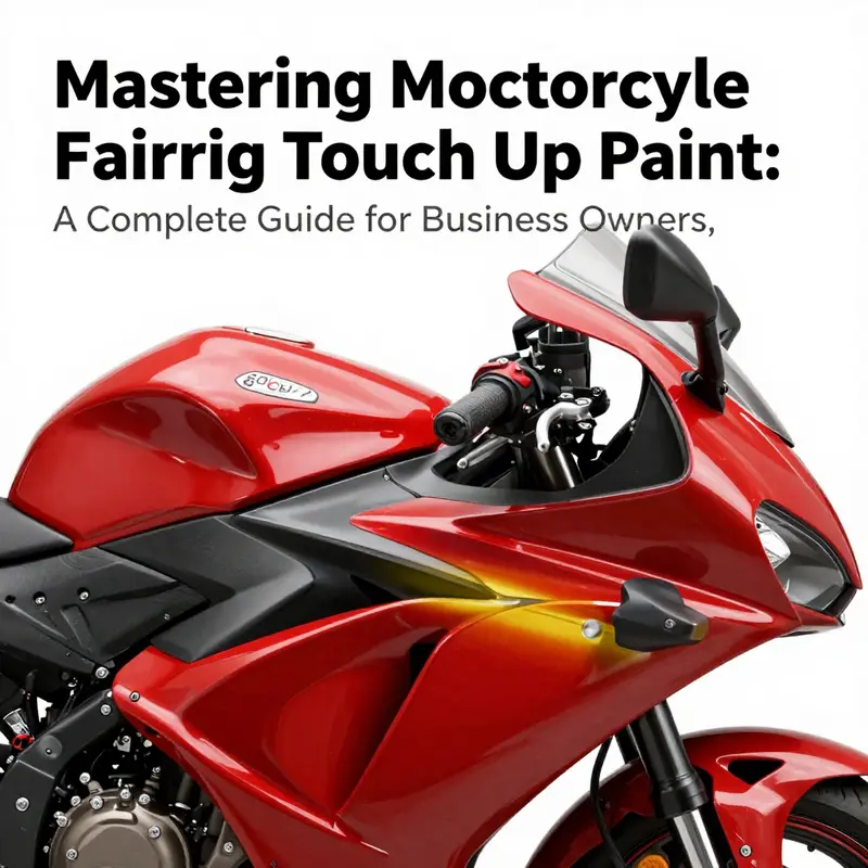 A motorcycle with a flawless fairing finish post-touch up paint application, emphasizing quality restoration work.