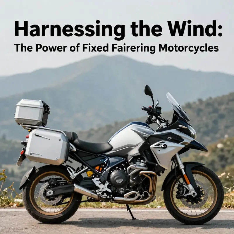 A sport motorcycle demonstrating the aerodynamic advantages of fixed fairings while on the road.