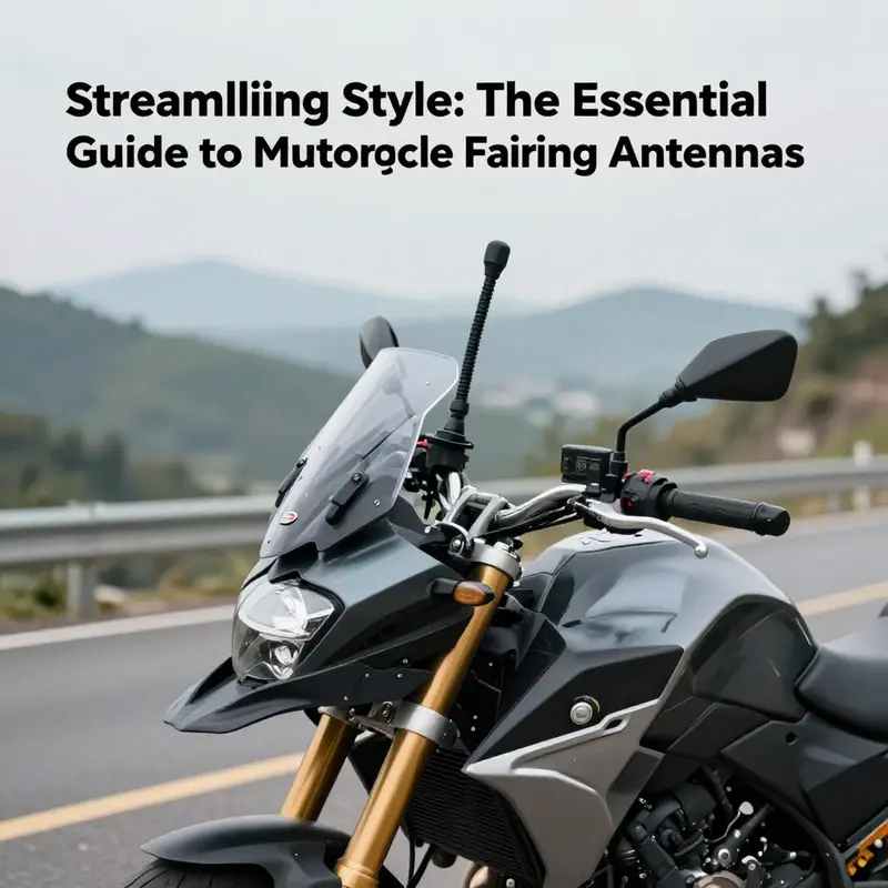 A motorcycle featuring a stubby antenna, epitomizing minimalism and style.