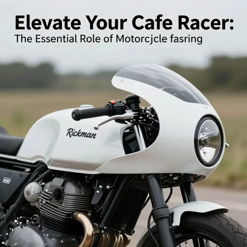 A Rickman Style front fairing enhances the classic aesthetic of a cafe racer.