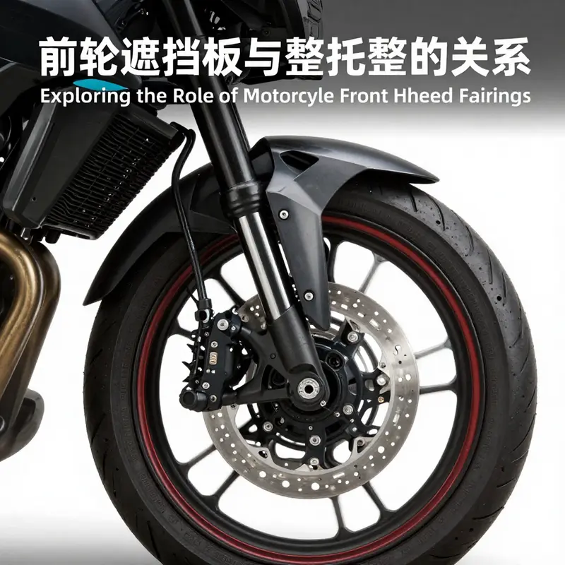 Illustration depicting how the front fender integrates with the front fairing for enhanced aerodynamics.