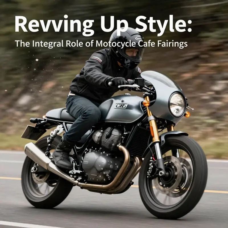 The elegant design of a motorcycle cafe racer fairing highlights its retro charm and minimalist style.