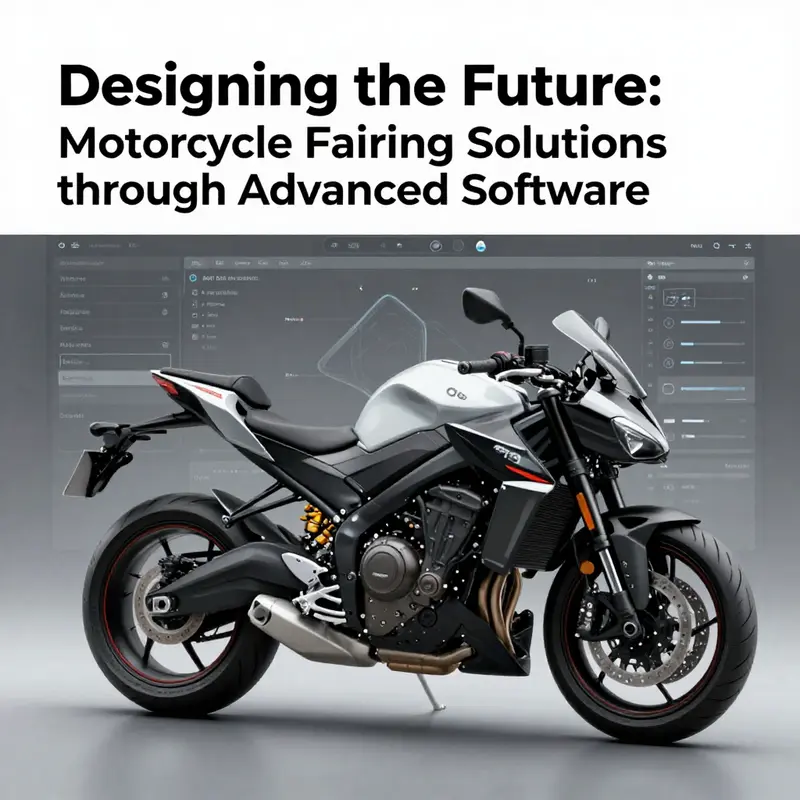 An overview of a CAD software interface used for designing motorcycle fairings.