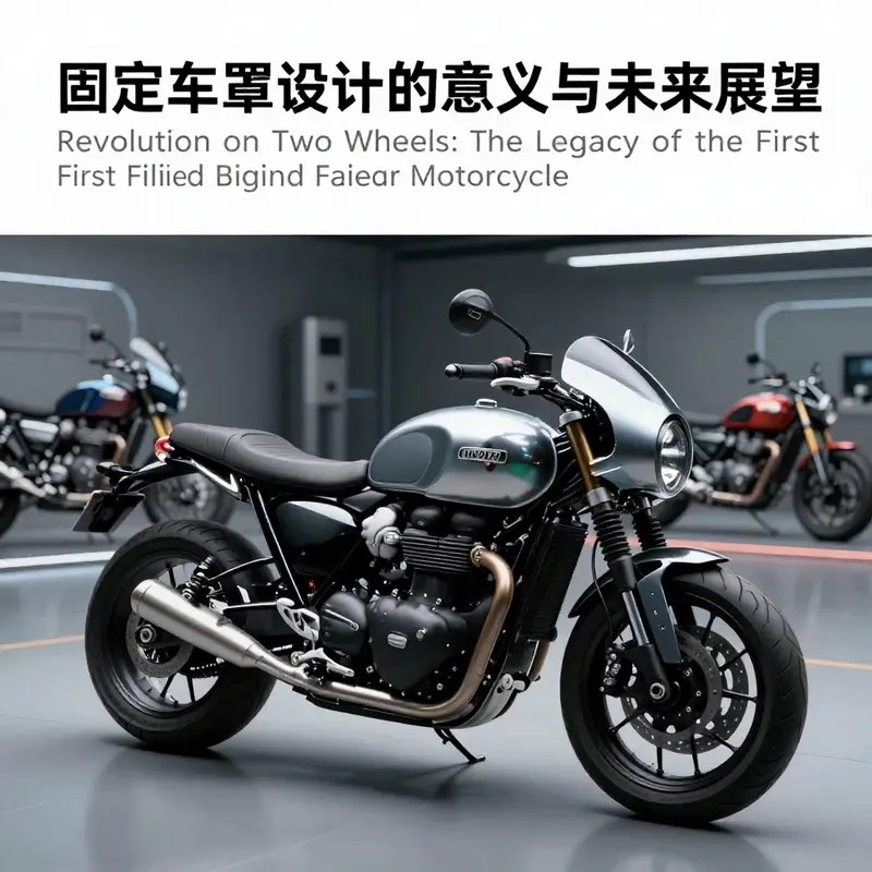 The Triumph Model H showcasing its revolutionary fixed fairing design on a 1920s road.