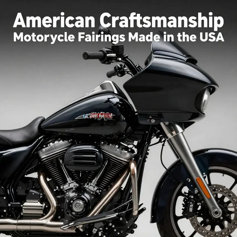 A Harley-Davidson motorcycle showcasing its premium fairings that are representative of American manufacturing excellence.