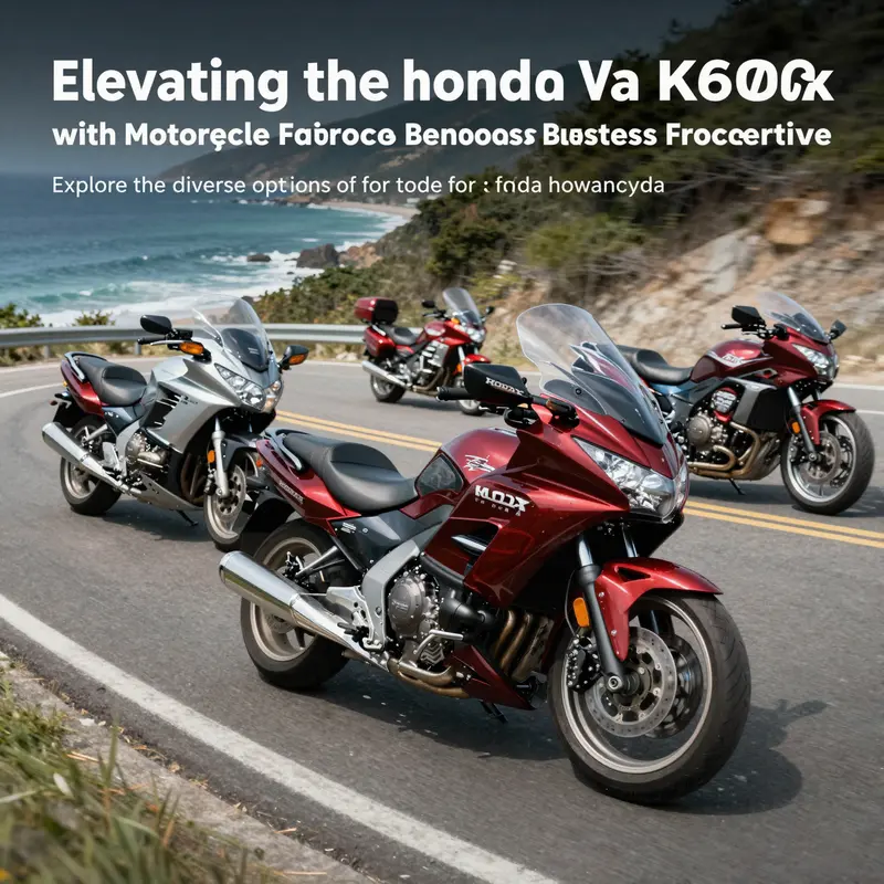 Honda VTX 1800 motorcycles with various fairings riding along a beautiful coastal road, showcasing their design and performance.