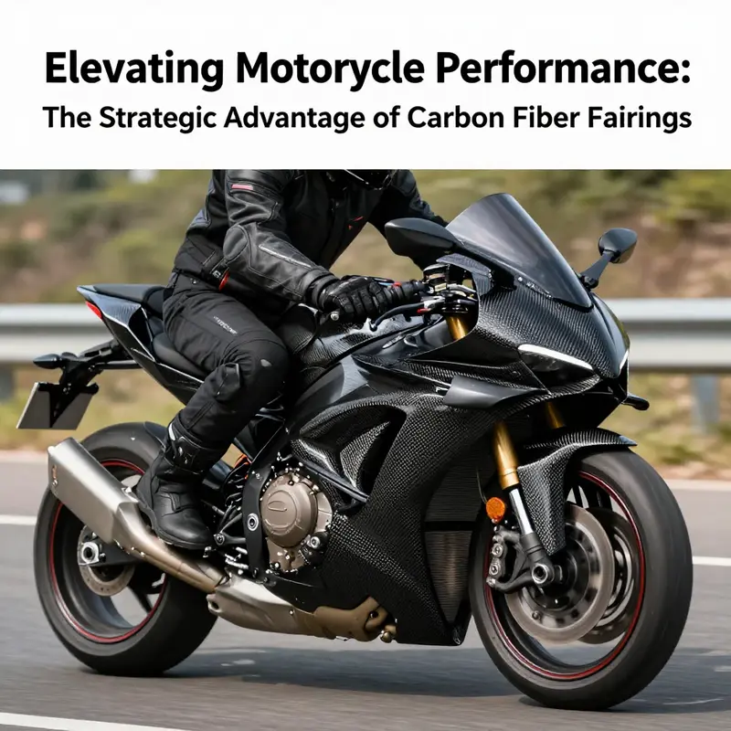 A diverse collection of motorcycle carbon fiber fairings illustrating their applications across different motorcycle types.
