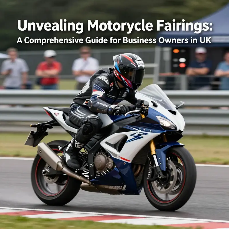 Different types of motorcycle fairings displayed in a workshop, illustrating options for customization.