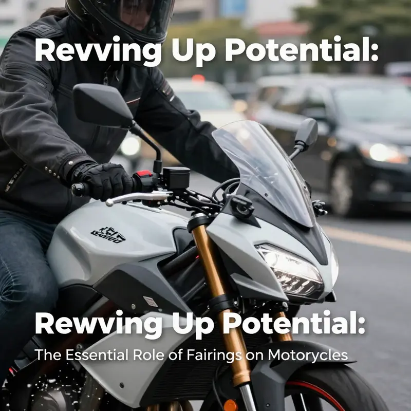 The aerodynamic design of a sport motorcycle fairing reduces drag and enhances performance.