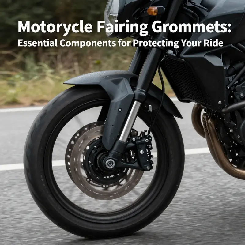 An array of motorcycle fairing grommets illustrating different types and materials.
