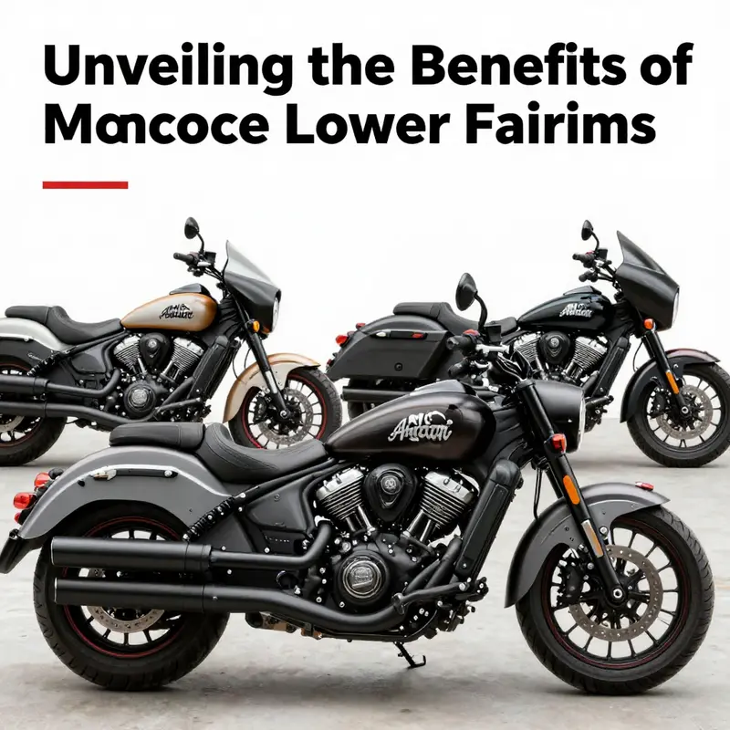 A collection of Indian motorcycles highlighting the stylish lower fairings across different models.