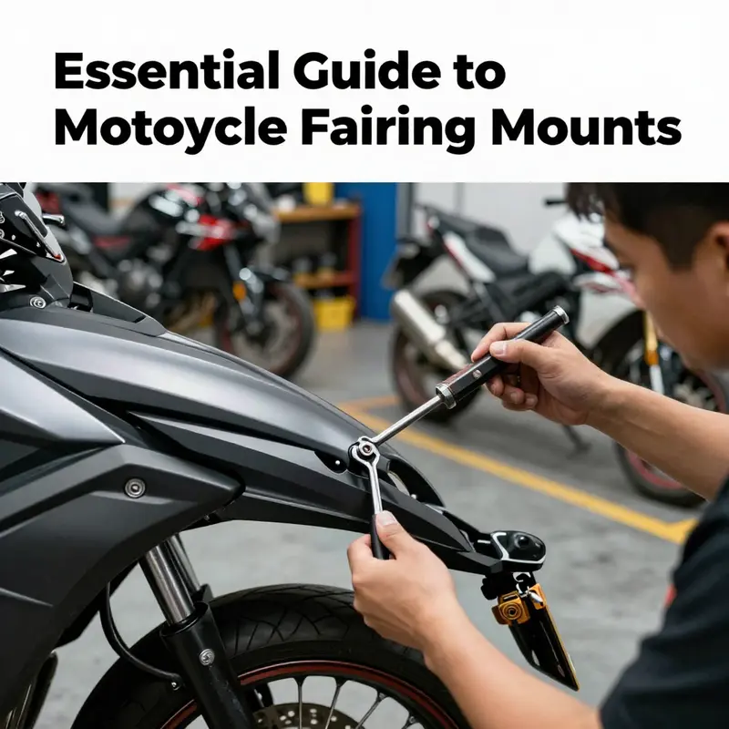 A collection of various motorcycle fairing mounts exemplifying the diversity available for different applications.