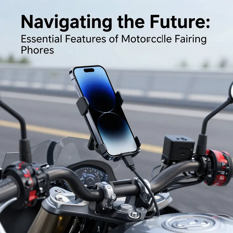 A robust motorcycle fairing phone mount displaying its secure grip and anti-vibration technology.