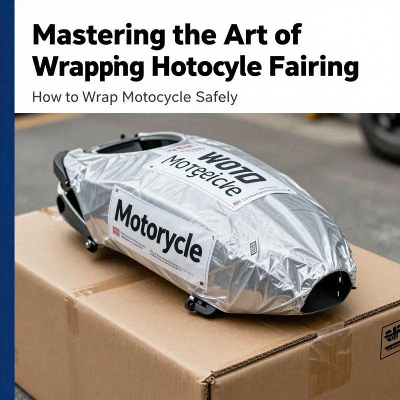An organized workspace illustrating the preparation steps before wrapping motorcycle fairings.