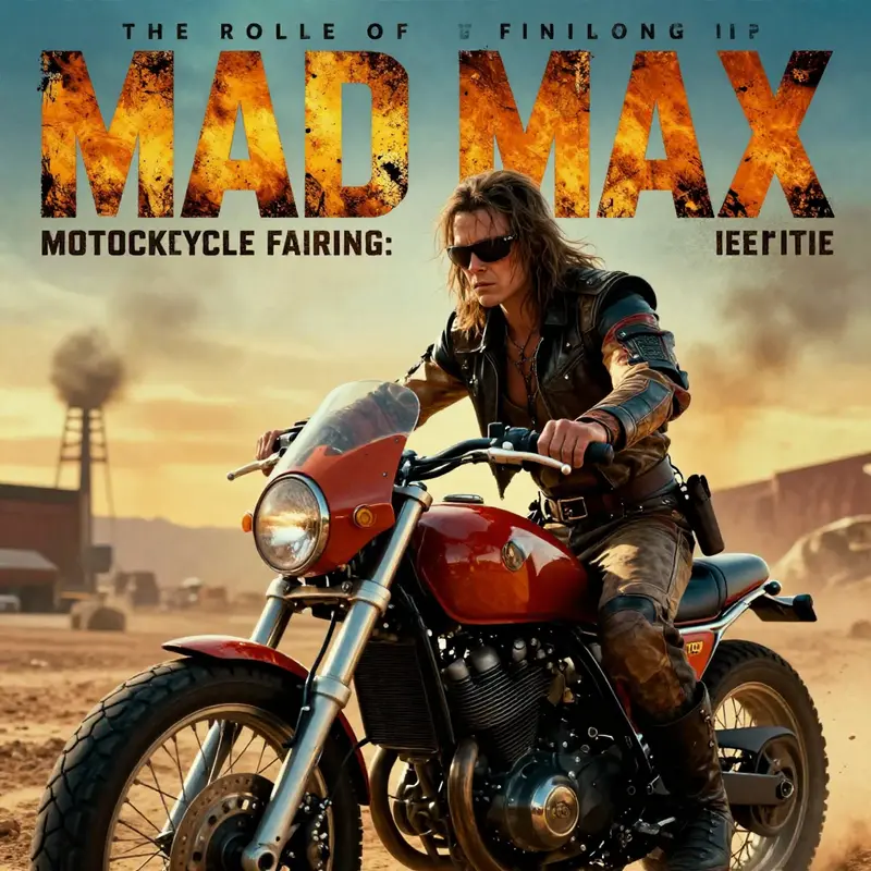 A striking example of a Mad Max motorcycle fairing, showcasing its post-apocalyptic aesthetic.