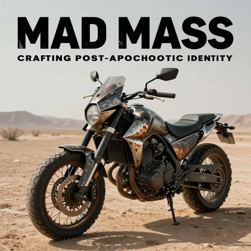 A striking example of a Mad Max motorcycle fairing, showcasing its post-apocalyptic aesthetic.