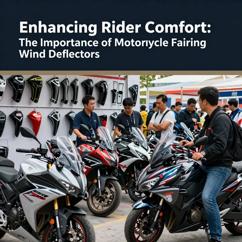 A visual representation of the diverse designs of motorcycle fairing wind deflectors available in the market.