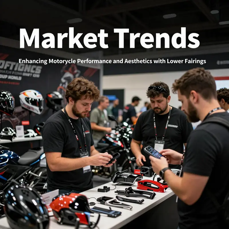 Close-up view of a motorcycle lower fairing highlighting its design and material composition.