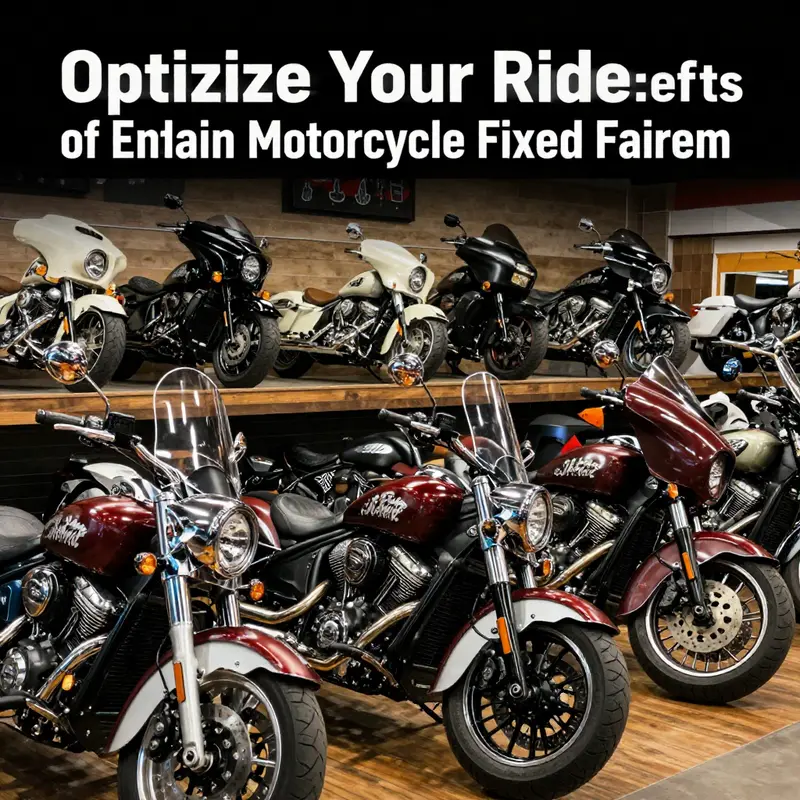 A close-up of the aerodynamic features of an Indian Motorcycle fixed fairing.