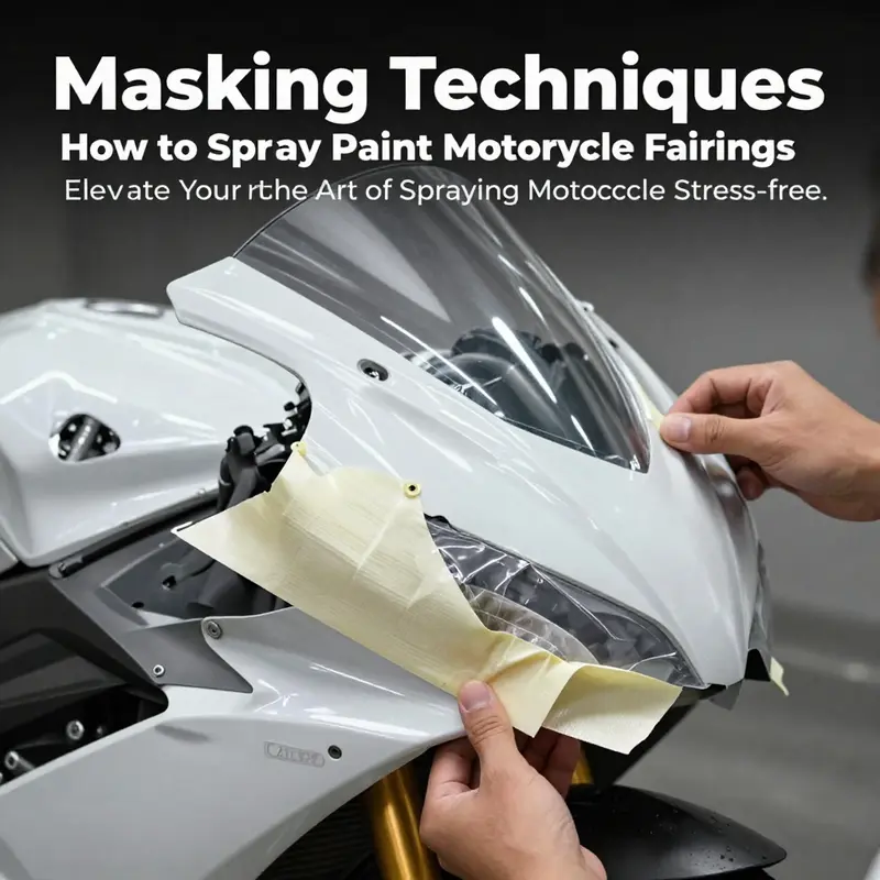 Cleaning and sanding the motorcycle fairing to prepare for painting.