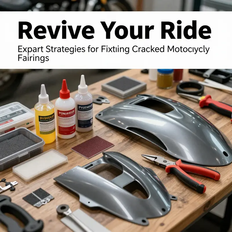 Assessing the extent of damage on a motorcycle fairing.