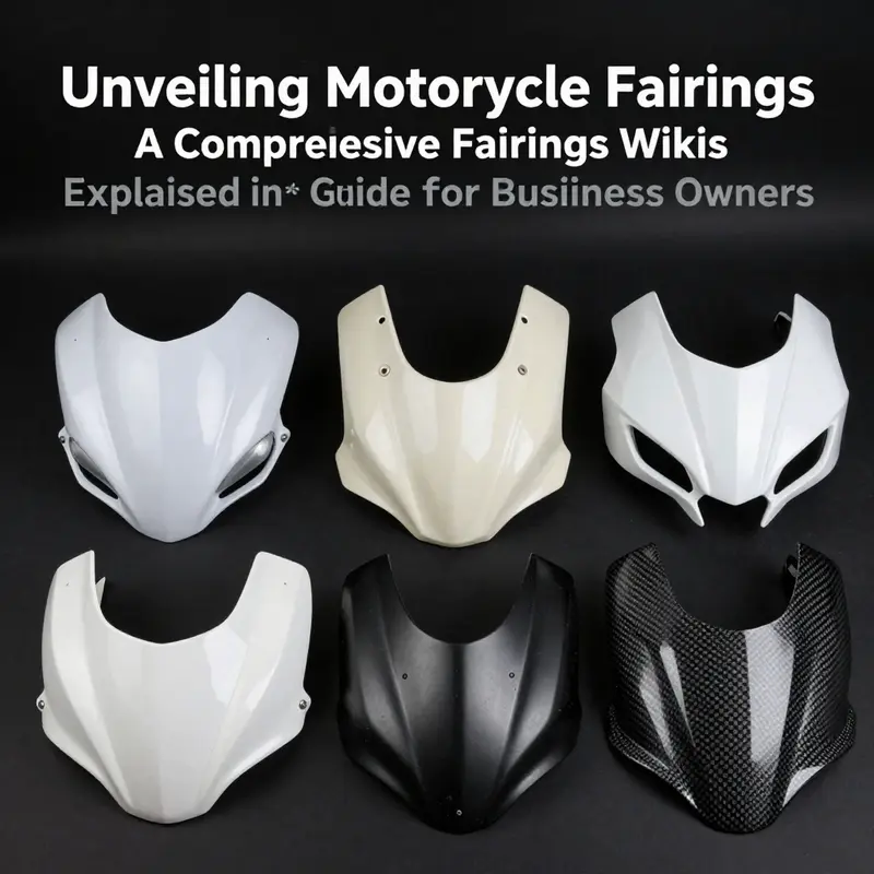 Different types of motorcycle fairings illustrating the variations in design and coverage.