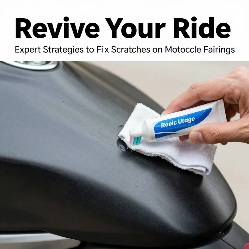 Using toothpaste to repair minor surface scratches on motorcycle fairings.