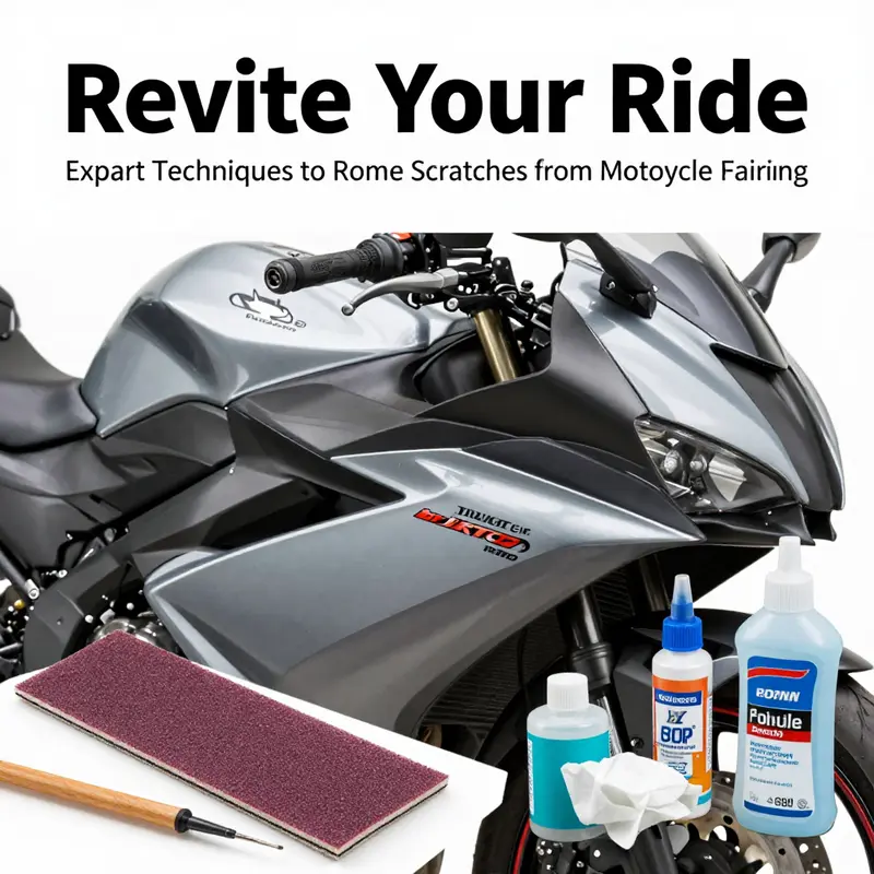 Polishing a minor scratch on motorcycle fairing with non-gel toothpaste.