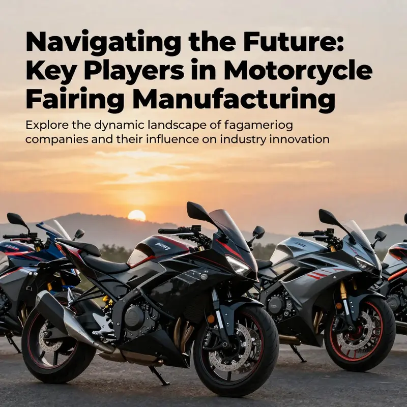 Numerous modern motorcycles highlighting diverse fairing designs during sunset.